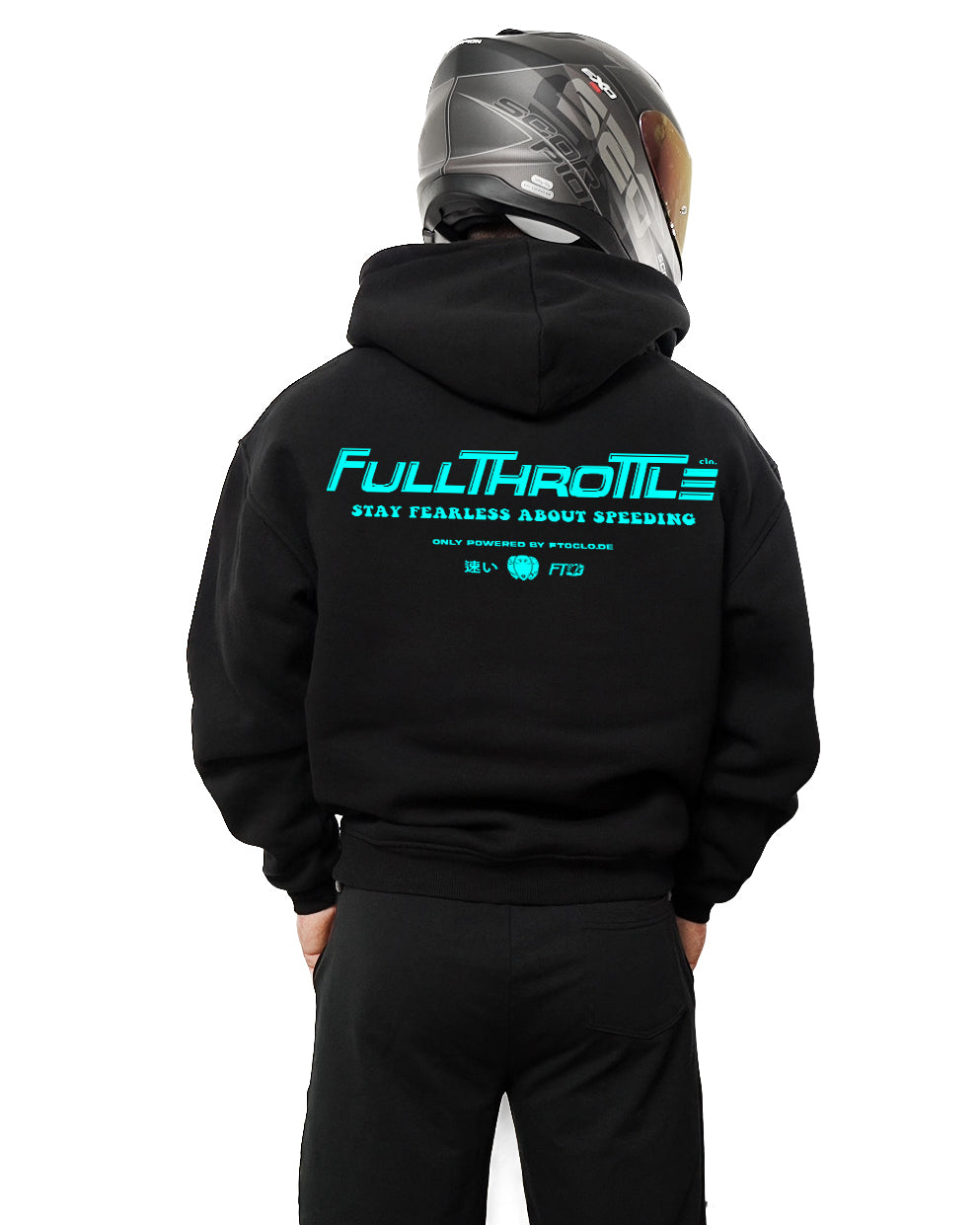 NEON CYAN BASIC HOODIE