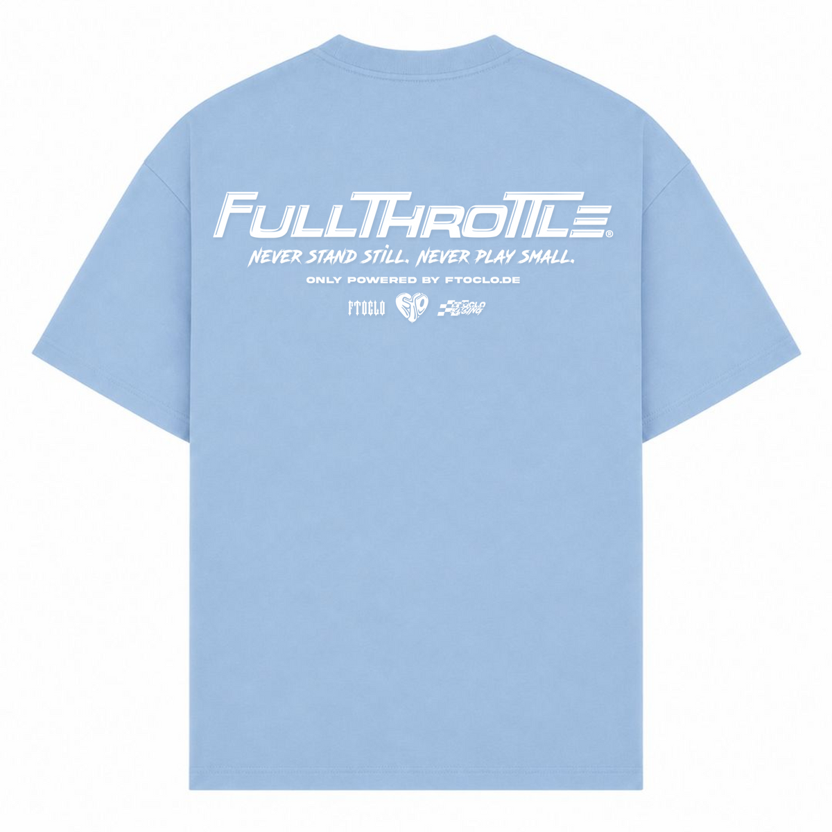 BASIC ZIPPER V2 Oversized Shirt - powder blue - Rueckseite