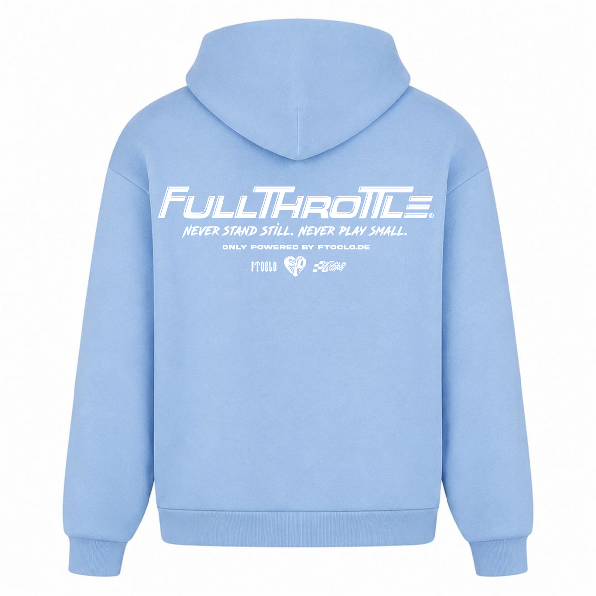 BASIC HOODIE V2 - powder blue - Rueckseite